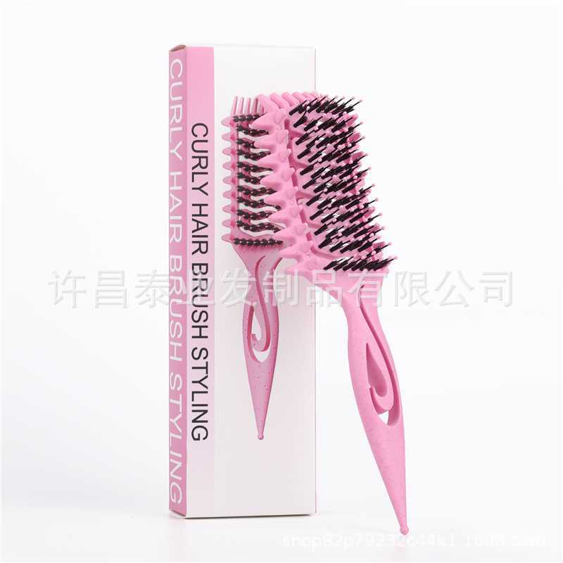 Cross-Border Z Hollow Design Comb Bounce Curl Comb Curly Hair Big Wave Curl Definition Styling Comb Massage Comb Pointed Tail Comb