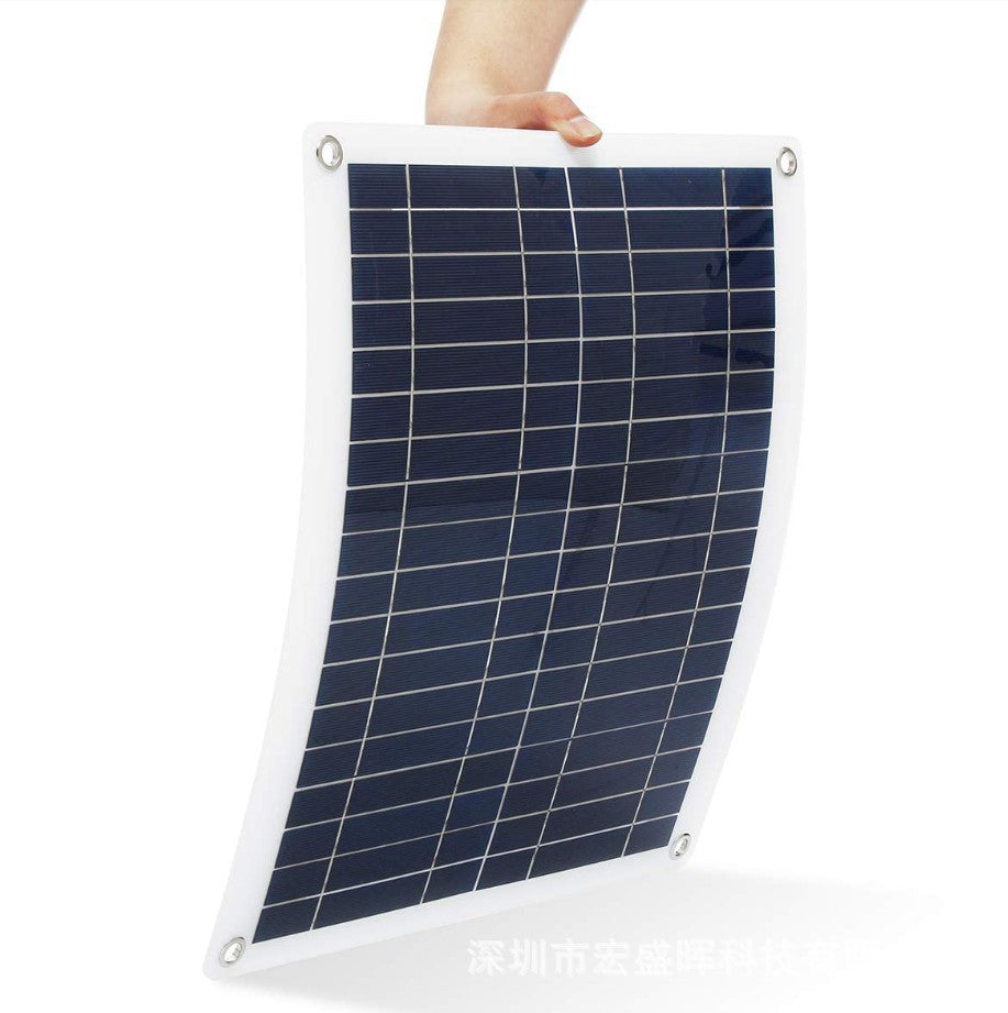 30W 18V High Efficiency Mini Solar Panel Flexible Voltage Polycrystalline Silicon Portable Battery Charging System
