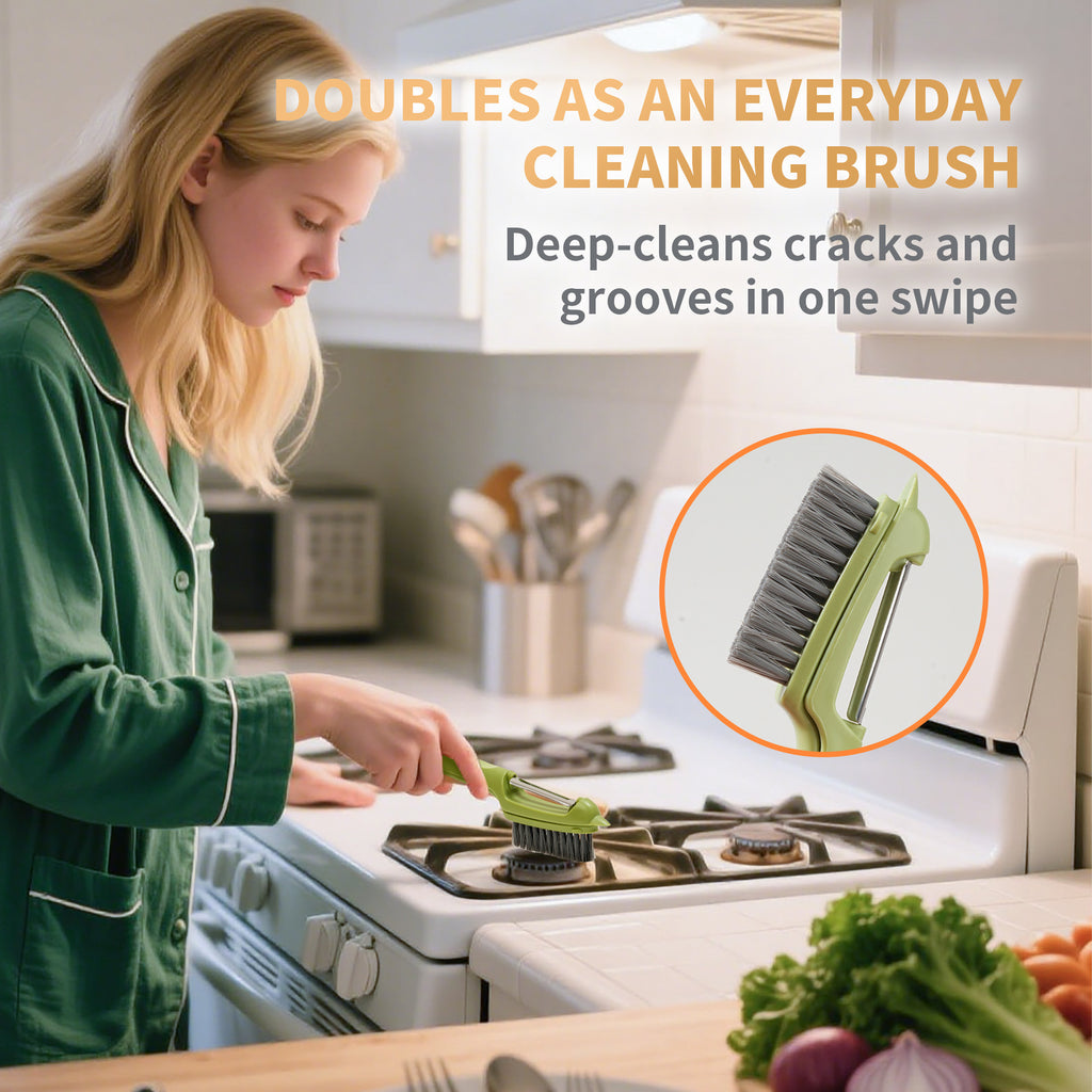 New Multifunctional Fruit and Vegetable Cleaning Tool, Two-in-One Peeler for Potatoes, Fruit Tree Cleaning Brush