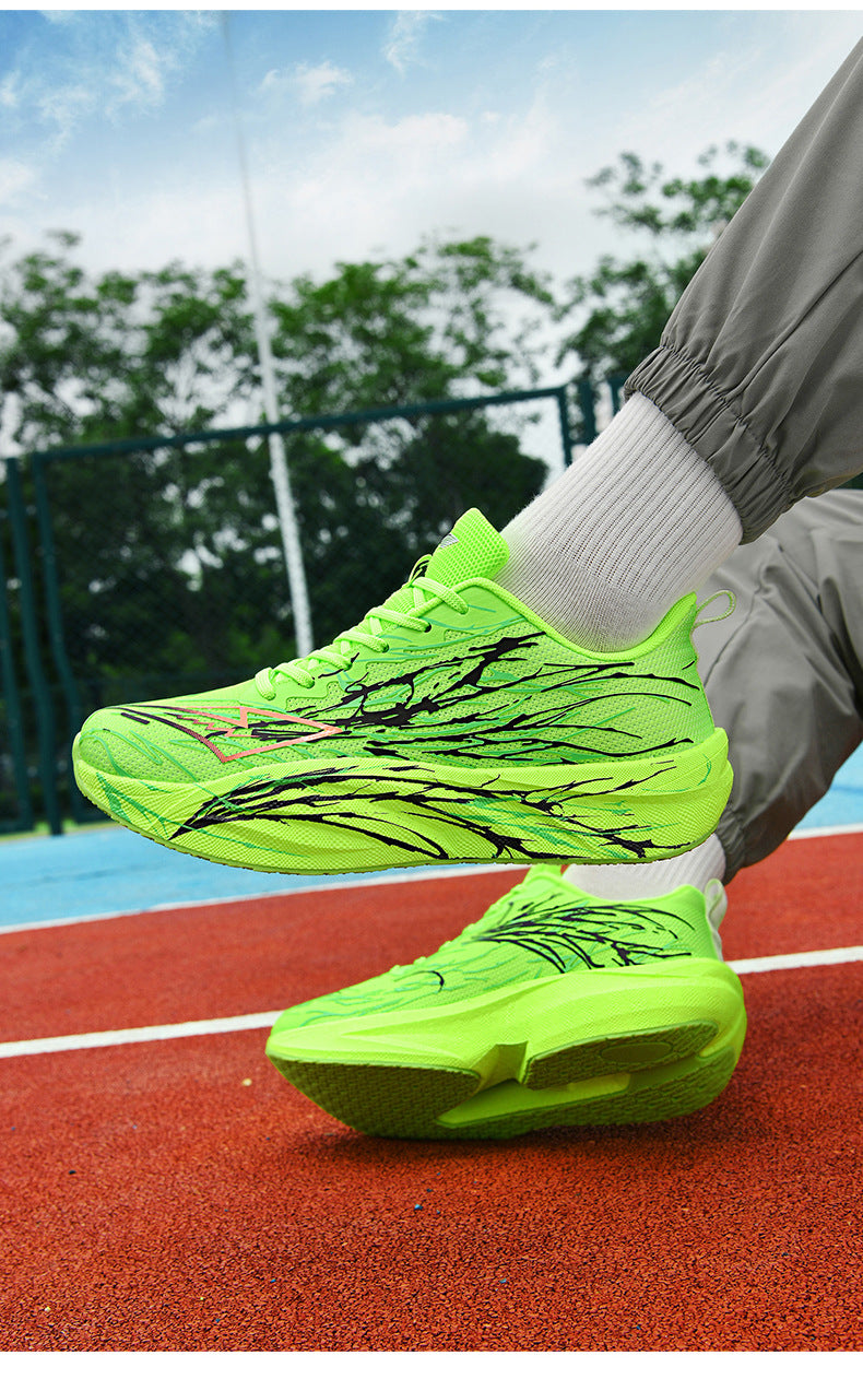 Zhi Jing5Generation pro Full-length Carbon Plate Casual Versatile Running Shoes for Teenagers Professional Lightweight Breathable Shock-absorbing Sports Shoes