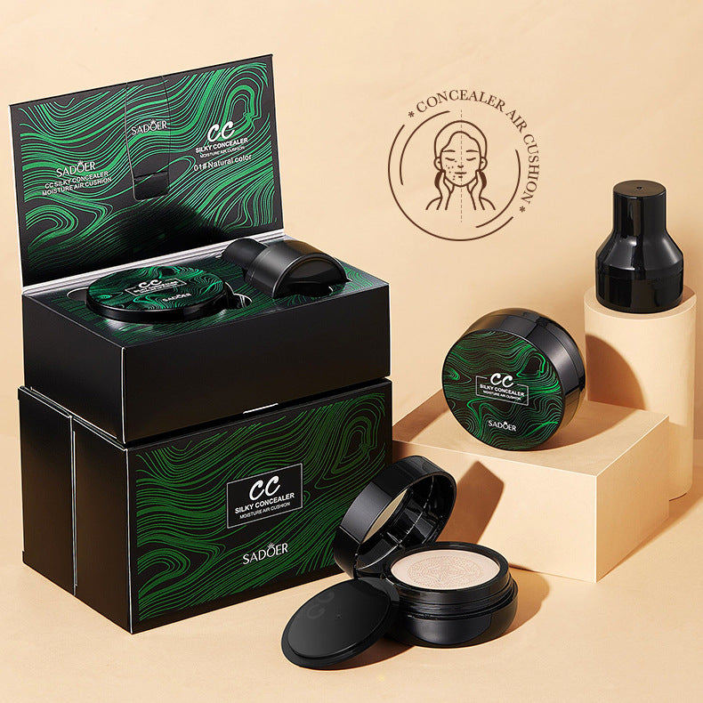 Makeup CC Mushroom Air Cushion Ivory White Brightening Concealer Correcting Face Foundation Export Manufacturer Wholesale