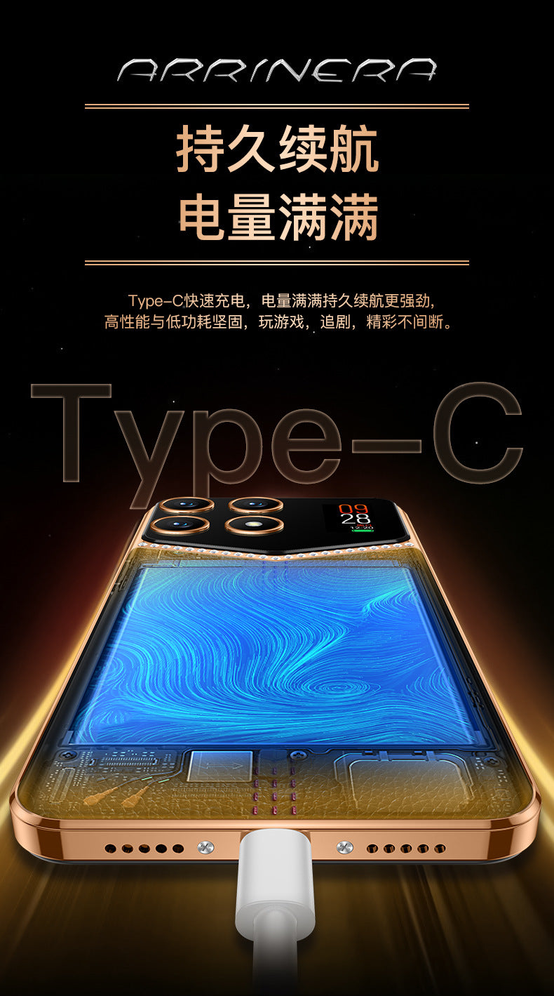 2025New U25Smartphone5G Mobile Phone6.517Inch Water Drop Screen Factory Direct Wholesale