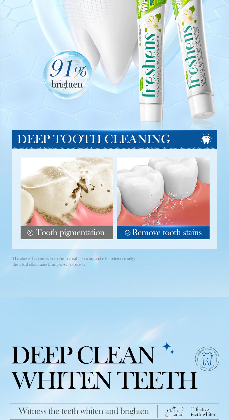 Full English Plant Fruit Probiotic Toothpaste SADOER Oral Whitening Teeth Gum Care Toothpaste  Wholesale