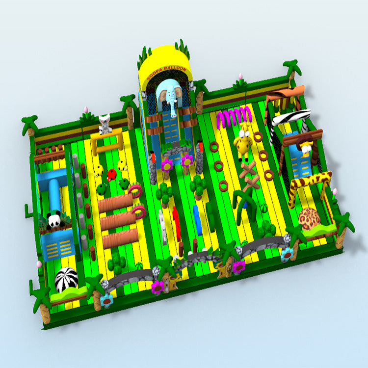 Internet Celebrity New Inflatable Large Castle Manufacturer Slide Trampoline Play Castle Outdoor Stall Inflatable Amusement Equipment