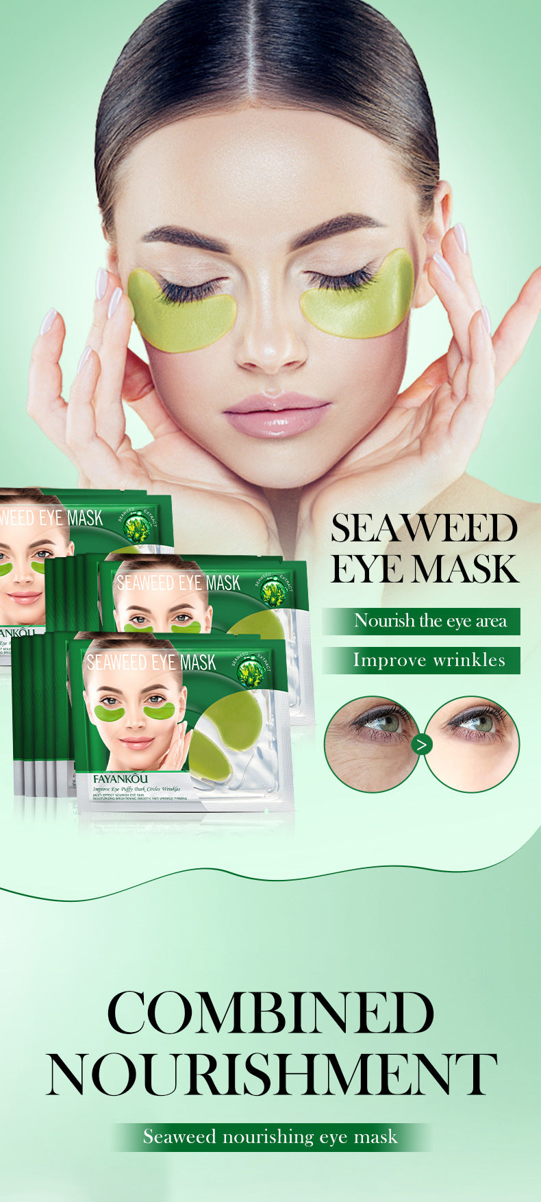 Eye Mask7.9g FAYANKOU24K Golden Aloe Vera Hydrating Nourishing Eye Mask Cross-Border Wholesale