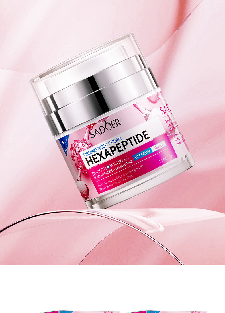 Six Peptide Neck Cream50g SADOER Tightening, Hydrating, Skin Rejuvenation, Fine Line Tightening, Cross-Border Wholesale