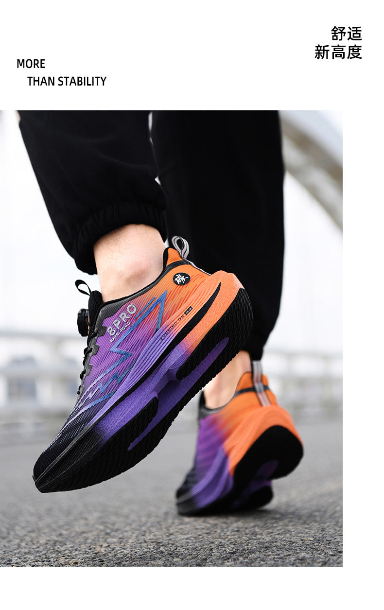 Red Rabbit8pro Full Palm Carbon Plate Racing Shock Absorption Running Shoes for Men and Women Couples Rotating Buckle Youth Student Sports Shoes