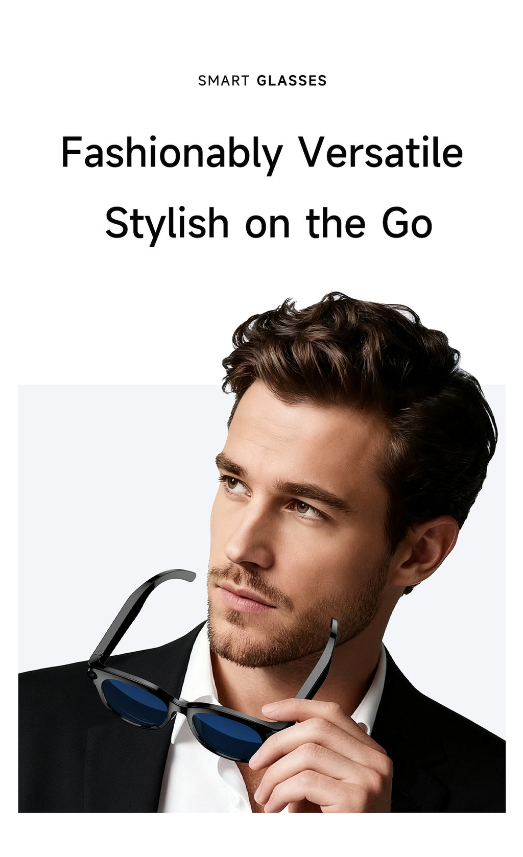 M89Smart Glasses200100 Megapixel Camera with Image Stabilization720P Video Recording WiFi6Transmission AI Simultaneous interpretation