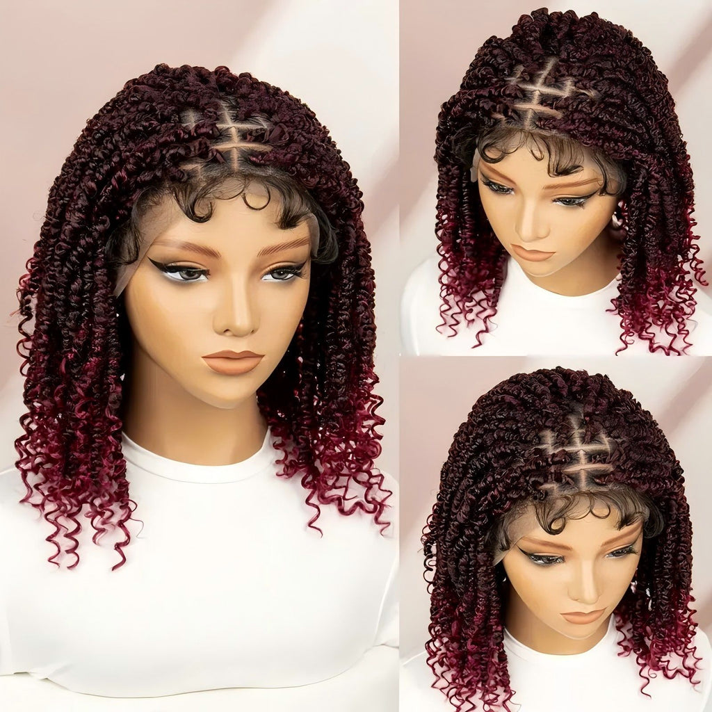 European and American Cross-Border African Small Curly Hair Women's Curly Hair Headband High-Temperature Fiber Short Curly Full Lace Full Wig