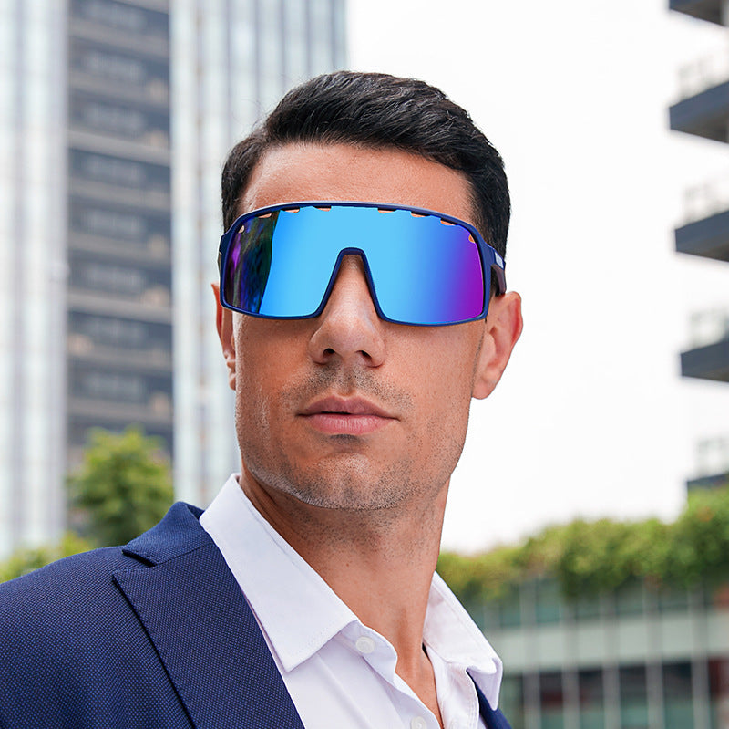 New Colorful Cycling Glasses for Men1998One-piece sunglasses European and American fashion outdoor sports sunglasses