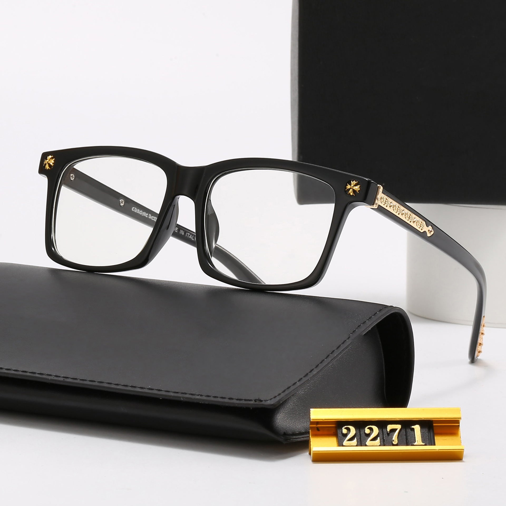 New style sunglasses for men and women with square frames2271Flat Mirror Classic Outdoor Travel Fashion Optical Glasses