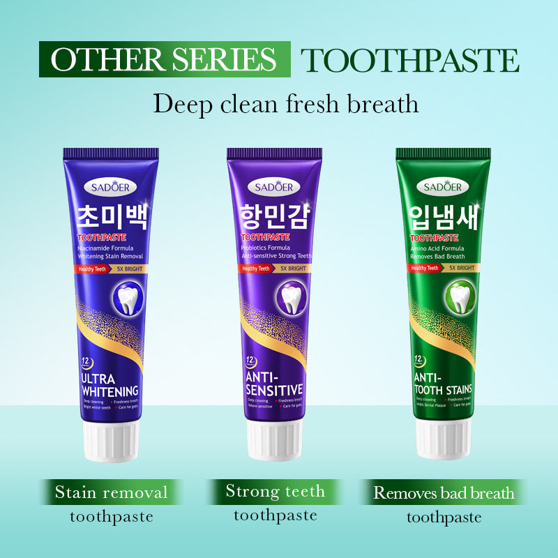 Amino Acid Cleansing Tooth Stains and Bad Breath Toothpaste SADOER Toothpaste Cross-Border Wholesale