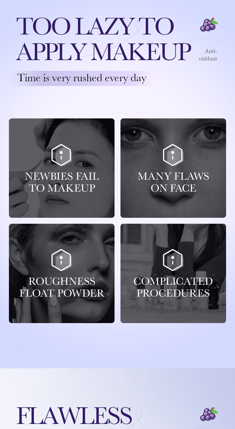 Makeup SADOER Grape Seed Concealer Brightening Cream Skin Softening Face Cream Live Streaming Cross-Border Wholesale