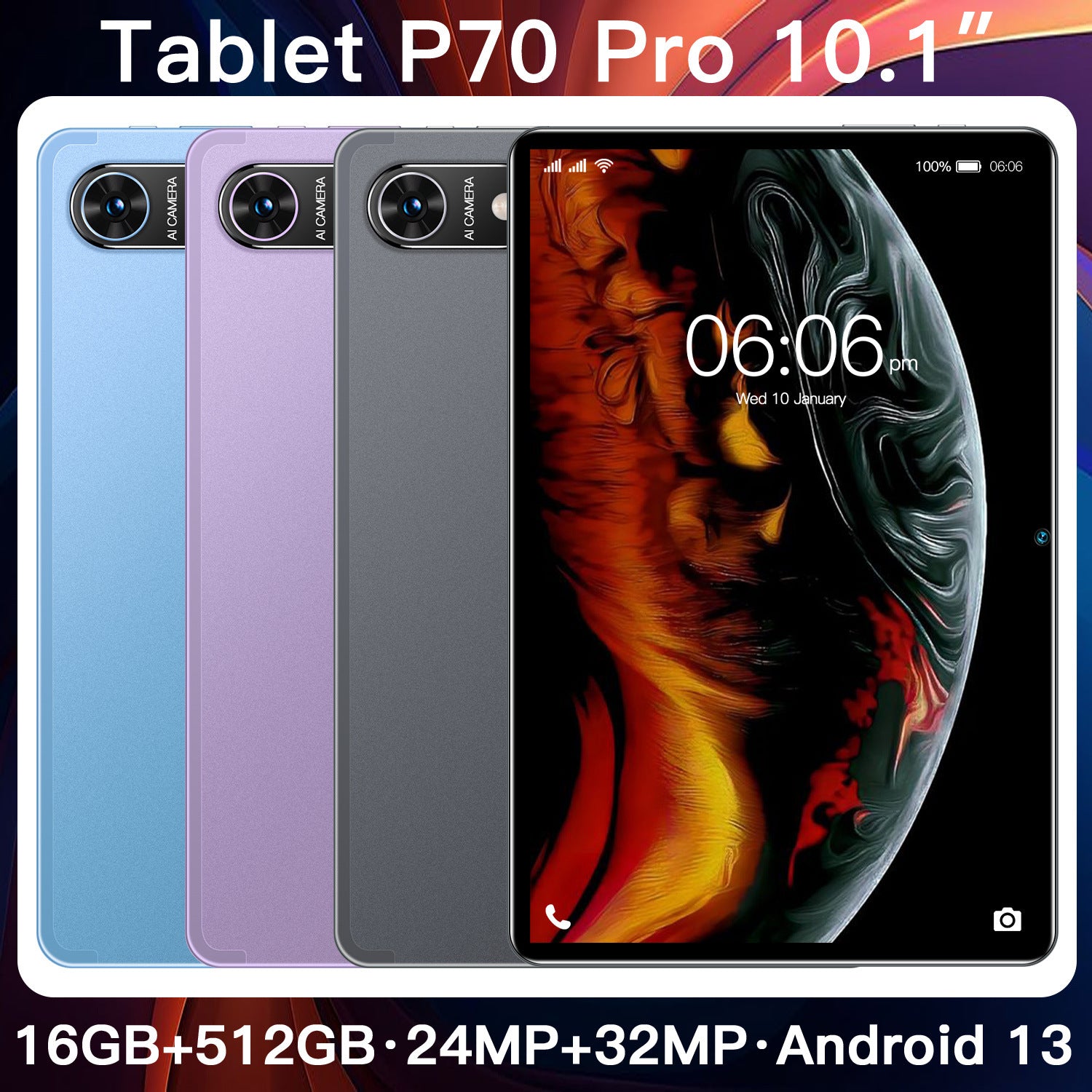 New10Inch Tablet Pc P70 Android Ten Core WiFi Bluetooth4G Wholesale Factory Price for Call Source