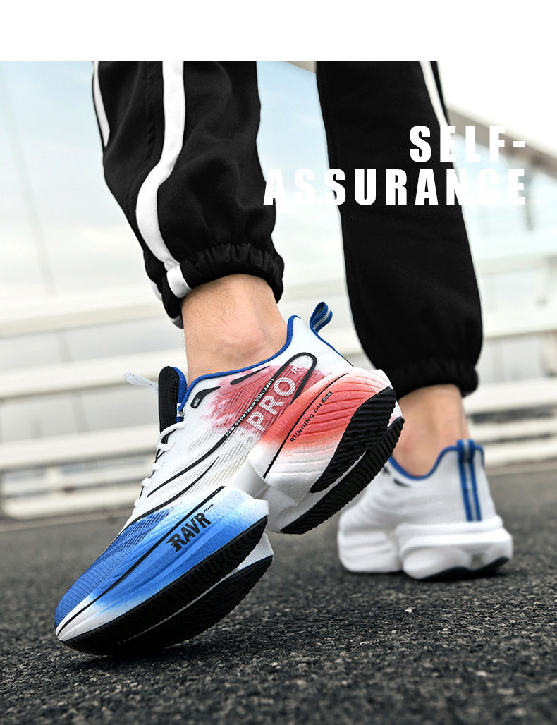 Red Rabbit8pro Carbon Plate Running Shoes Autumn Mesh Ultra-light Breathable Sports Shoes Men and Women Couples All-match Casual Running Shoes