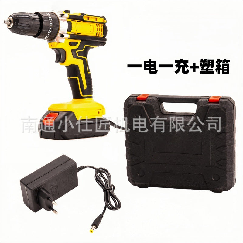 Cross-Border Dropshipping One Battery One Charger Multi-Specification Function Hand Drill Household Drilling Handheld Impact Drill Household