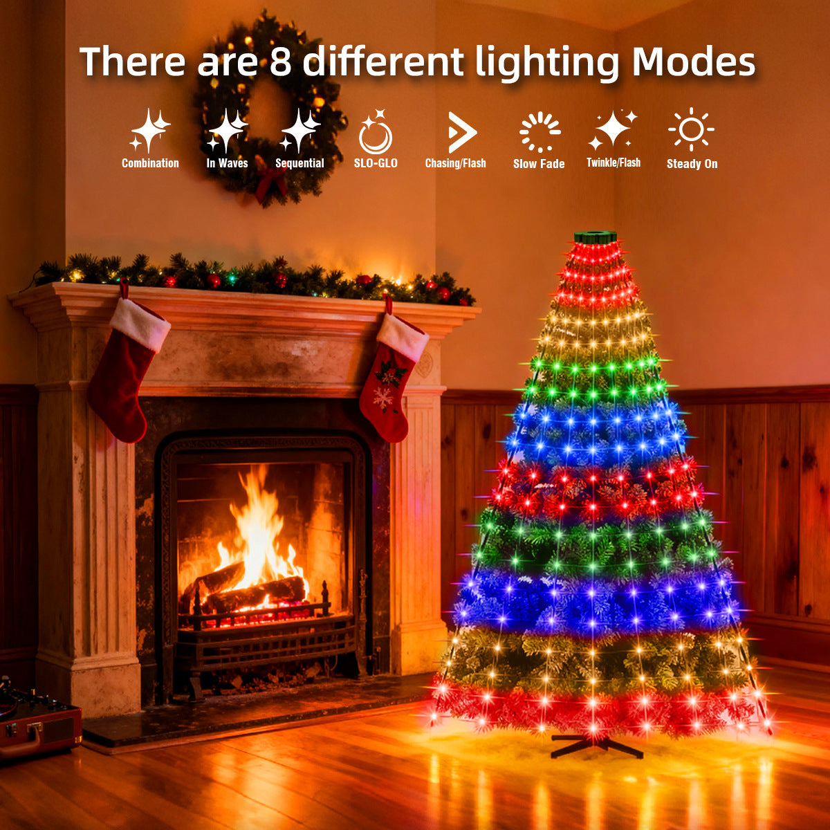 Christmas Tree Lights Christmas Garden Decoration Lights Colorful Lights String Lights Waterfall Tree Hanging Lights Christmas Bestsellers