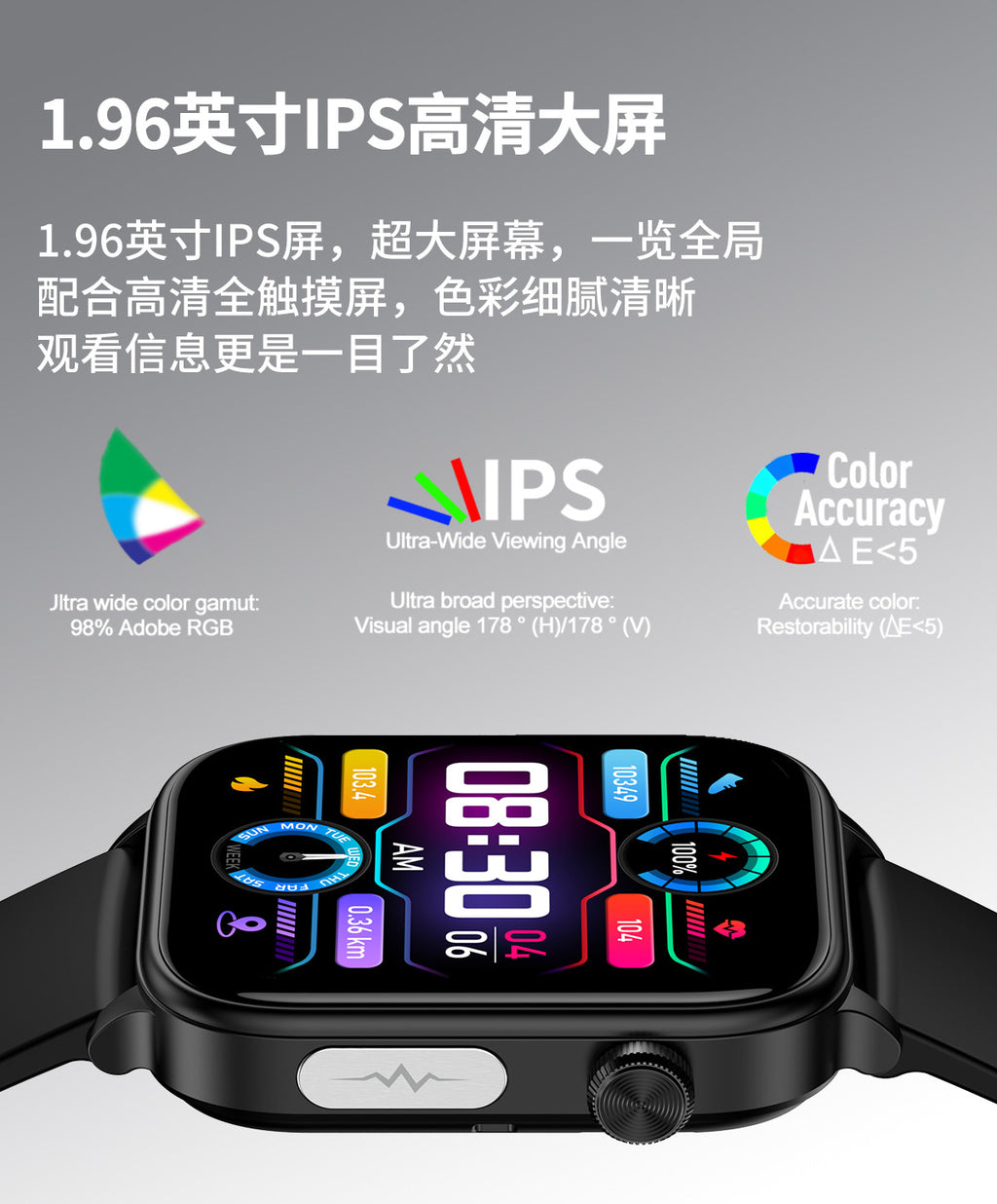 et570Smart Watch Bluetooth Calling ECG ECG function true heart rate true blood oxygen smartwatch