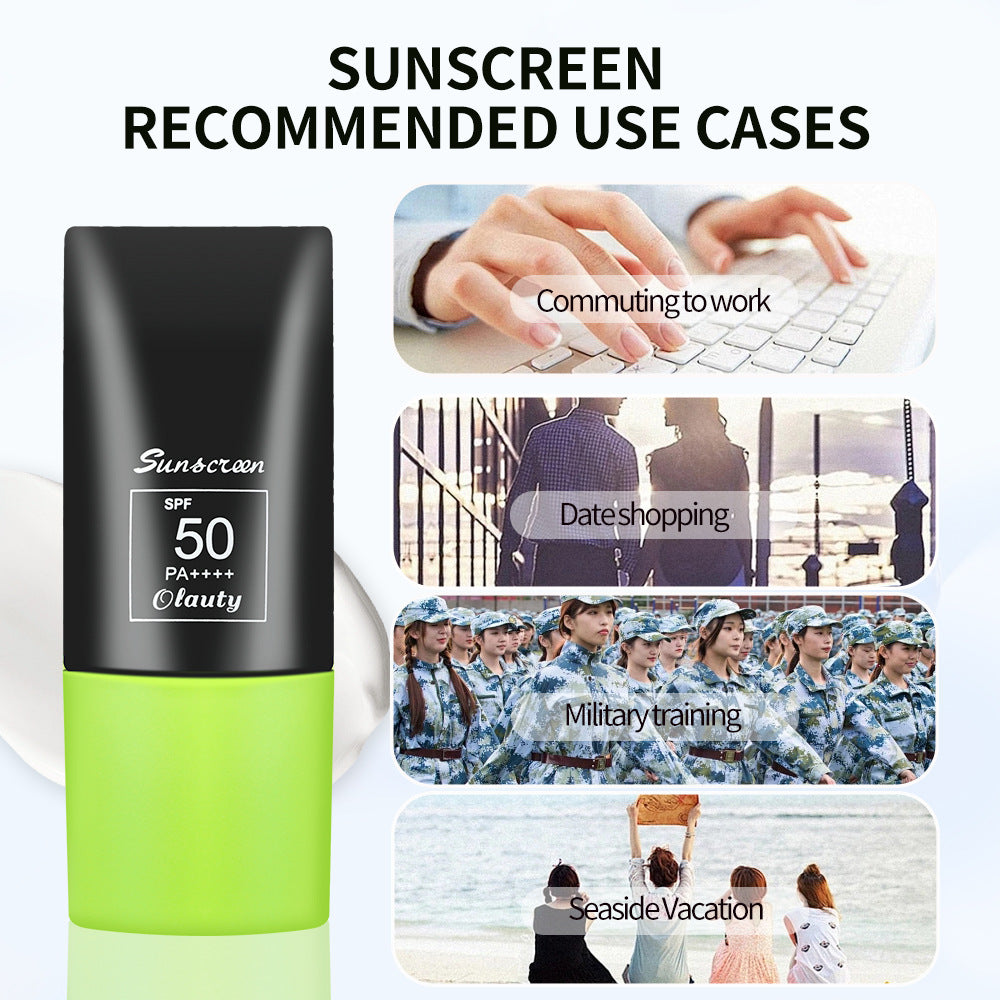 Olauty Isolation Sunscreen Cream30g Waterproof and Sweat-Proof SPF50PA++++Summer travel outdoor sunscreen lotion