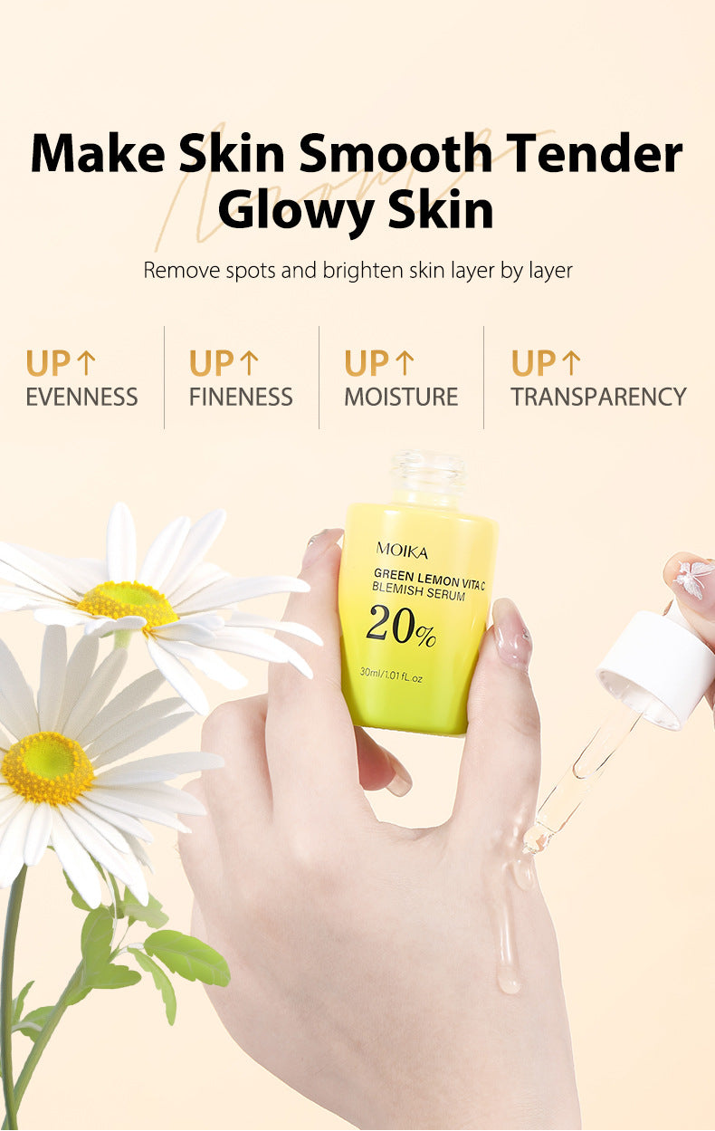 In Stock Full Green Lemon Vitamin VC Essence Niacinamide Facial Essence Export Wholesale