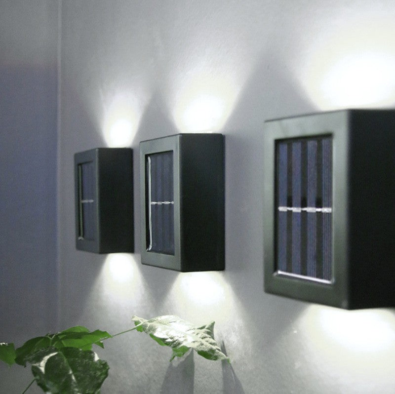 Outdoor Solar Light Wall Decoration Lighting Waterproof Courtyard Garden Wall Decoration Light Up and Down Lighting2led