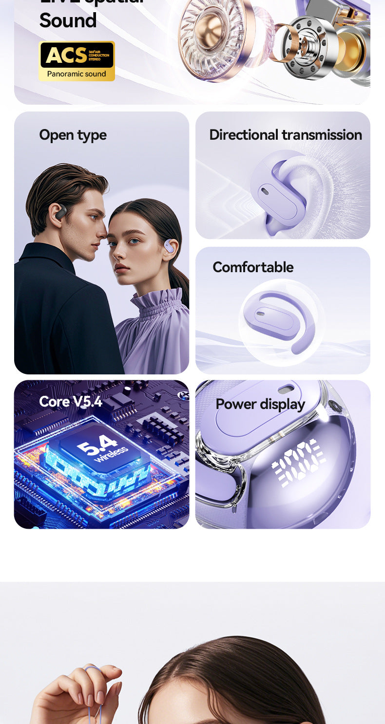 M112Hot-selling Mini Fan Mini You OWS Bluetooth Headset Open Ear Hanging Wireless Bluetooth Headset