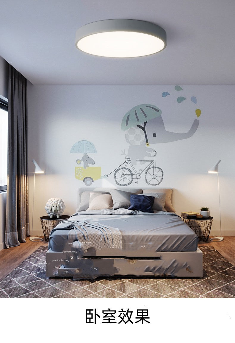 Bedroom Lamp Ceiling Lamp Modern Simple Warm Macaron Lighting led Nordic Round Living Room Children's Room Lamp