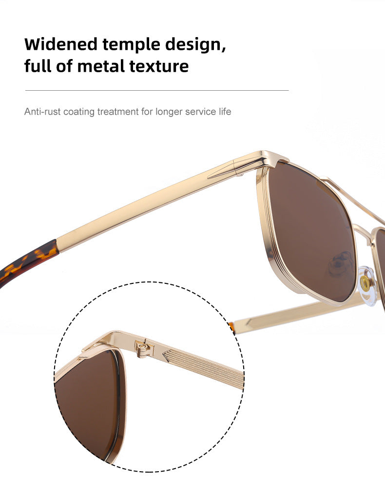 Men's Sunglasses Driving Fashion Internet Celebrity David Same Style Square Frame Sunglasses Men's Trendy Outdoor Hiking Glasses shades