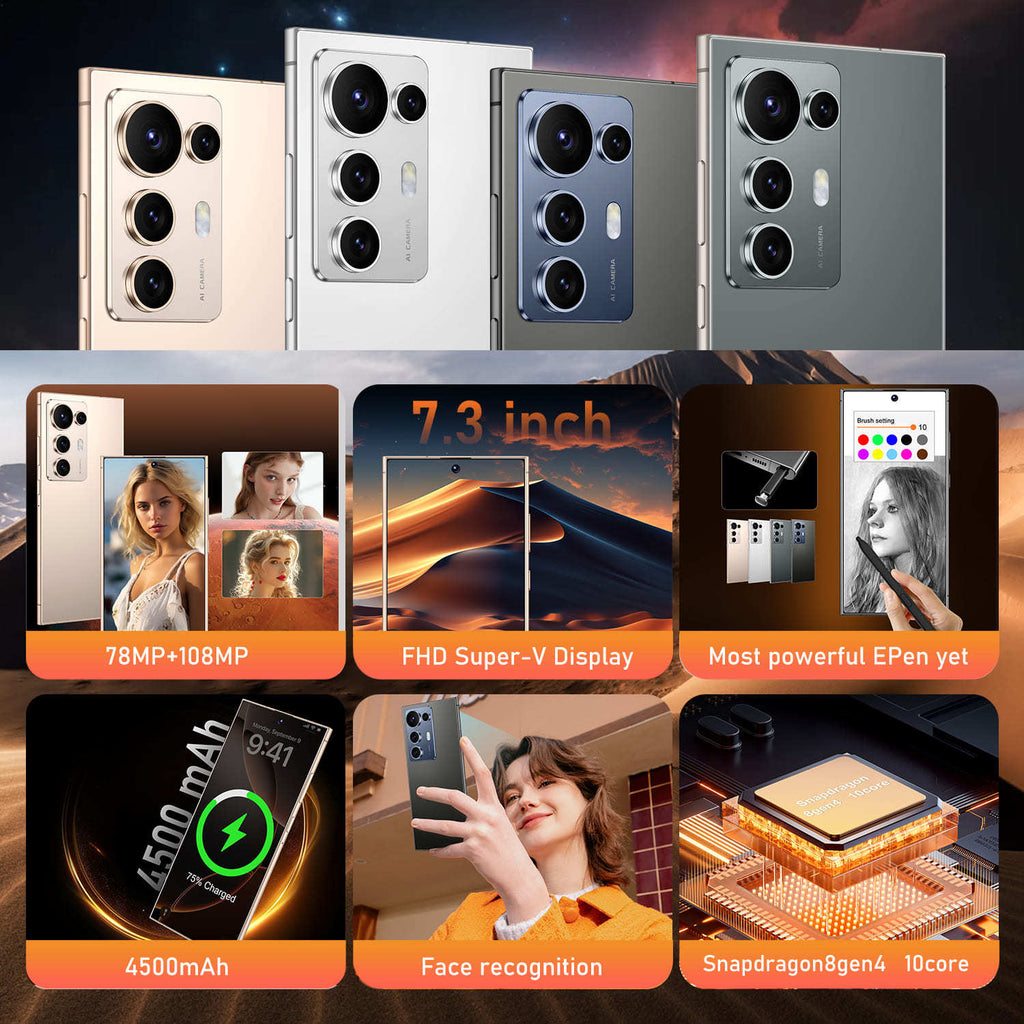 Exclusively for Southeast Asia C25 Ultra Large Screen Smartphone16+1T Android Phone Factory Price