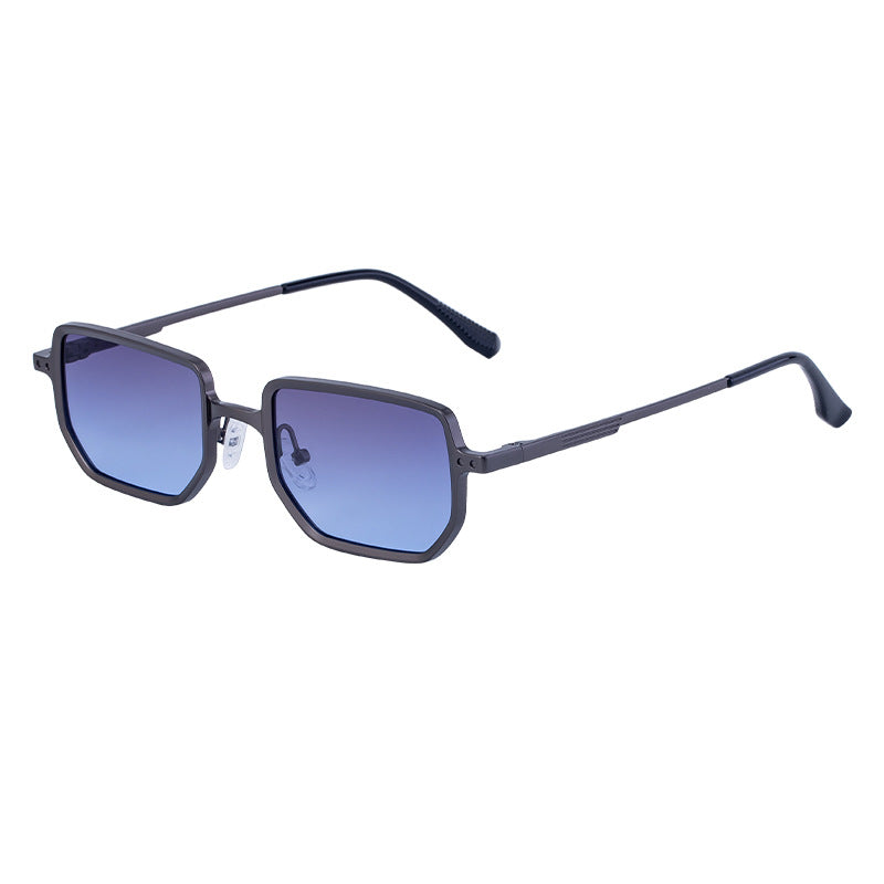 2025New Square Frame Sunglasses for Men with Metal Spring Temples, Sun Protection Glasses, Wholesale for Men shades