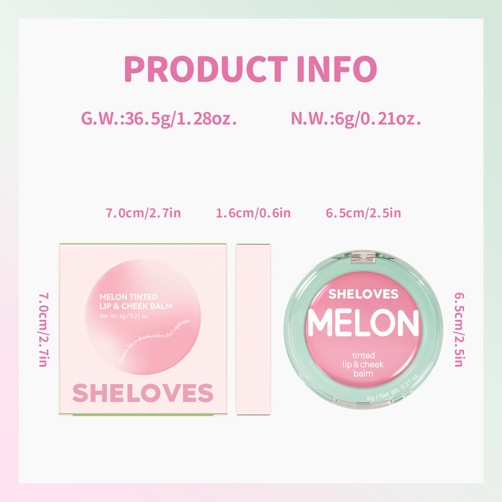 Exclusive Supply SHELOVES Temperature-sensitive Color-changing Water Gloss Blush Stick Lip and Cheek Rouge Multi-use Cream Non-liquid Blush