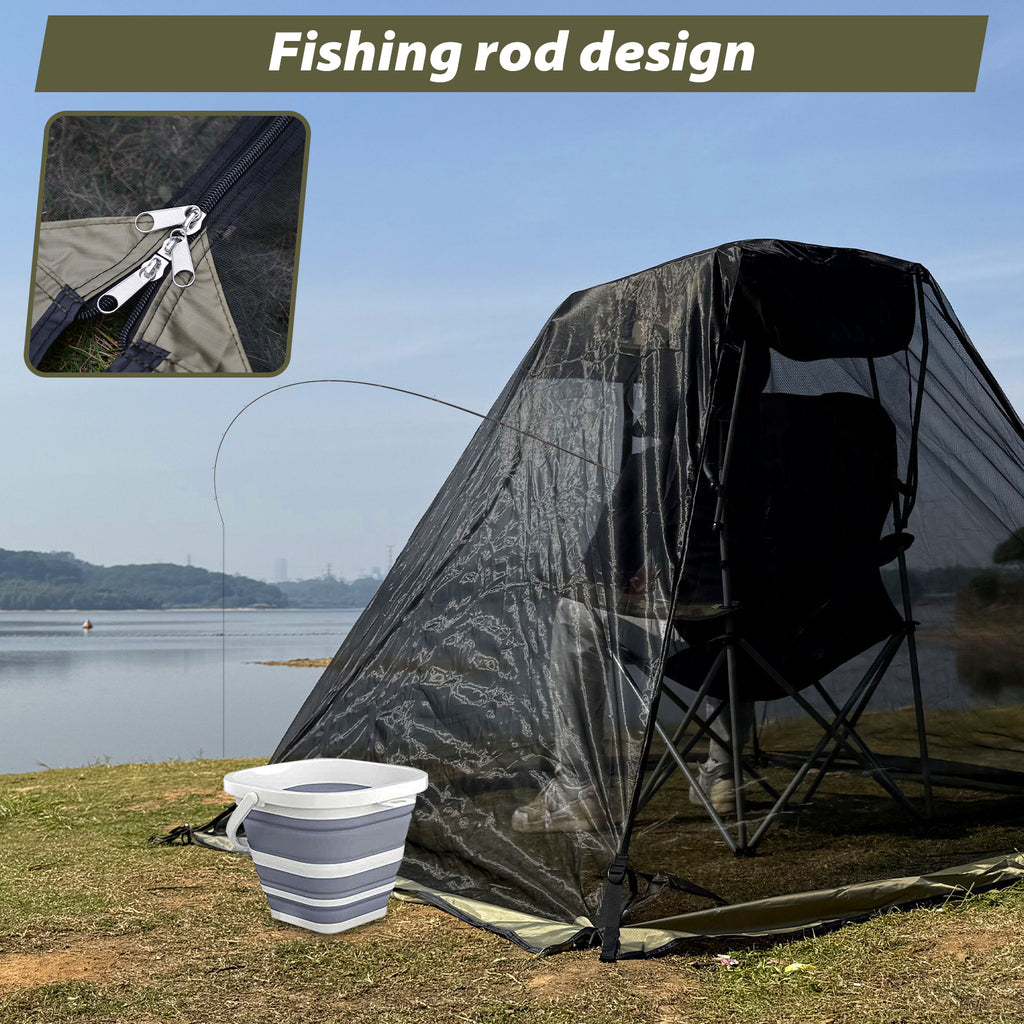 New Outdoor Mosquito Net Anti-Mosquito Dense Mesh Camping Fishing Sunshade Canopy Leisure Beach Pavilion