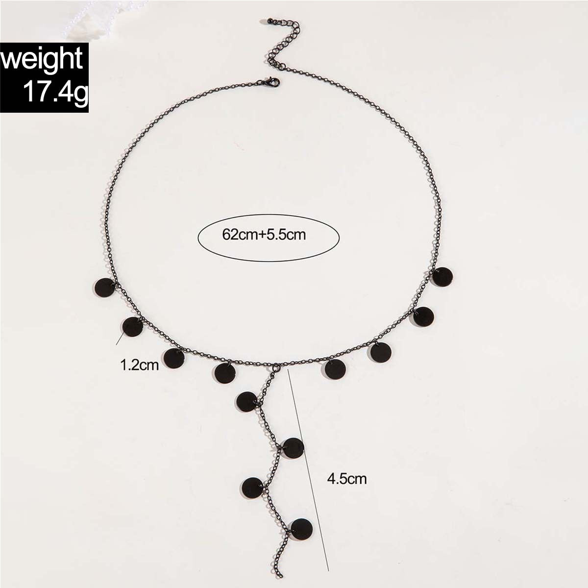Simple Colorful Beaded Tassel y Chain Necklace Elegant Versatile Diamond-Studded Sweater Chain Jewelry