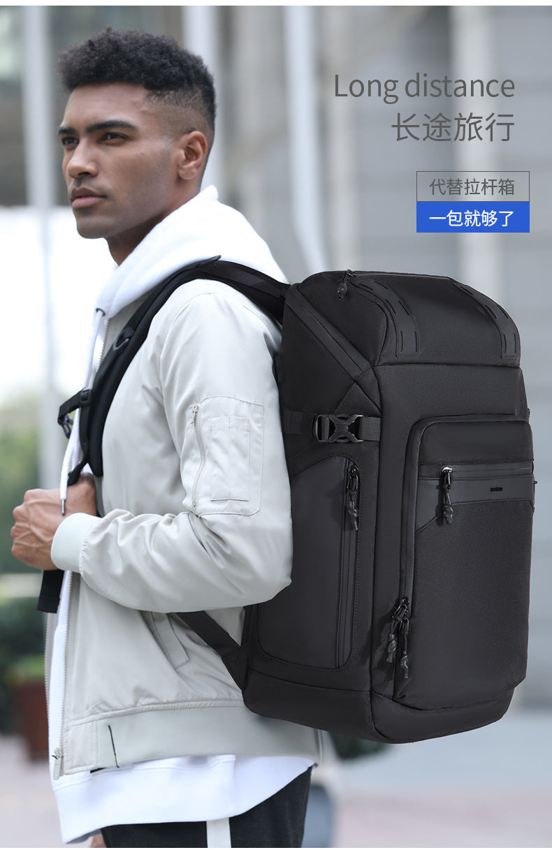 ozuko Casual Backpack Men's Computer Backpack Waterproof Oxford Cloth Large Capacity Commuting Travel School Bag