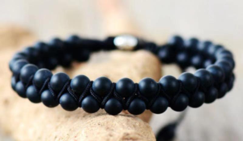 Tiger Eye Elastic Bracelet Adjustable Colorful Beaded Handmade Wrapped Bracelet Volcanic Double Row Woven Bracelet