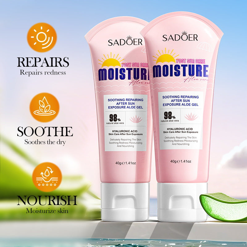 After Sun Soothing Aloe Vera Gel SADOER Moisturizing and hydrating aloe vera gel cross-border foreign trade wholesale
