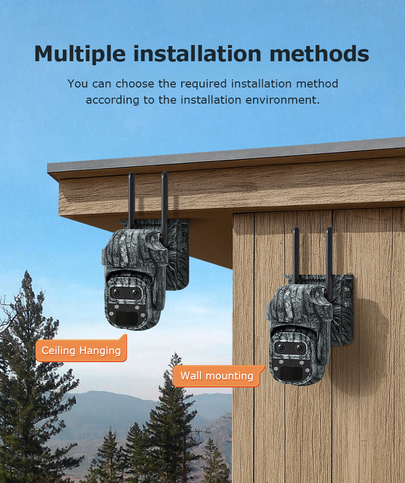 Exclusive Supply600Wan HD Night Vision Camera Low Power Consumption4G Solar Camouflage Camera12Zoom