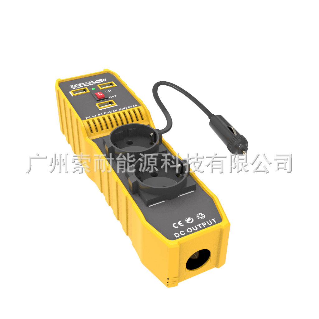 Vehicle Inverter200W 12V Turn110V220V 3 USB 2Socket12V Car Inverter