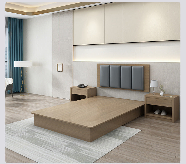 Hotel Bed Hotel Furniture Standard Room Full Set B&B Express Hotel Apartment Single and Double Bed B&B Guest Room Special Bed
