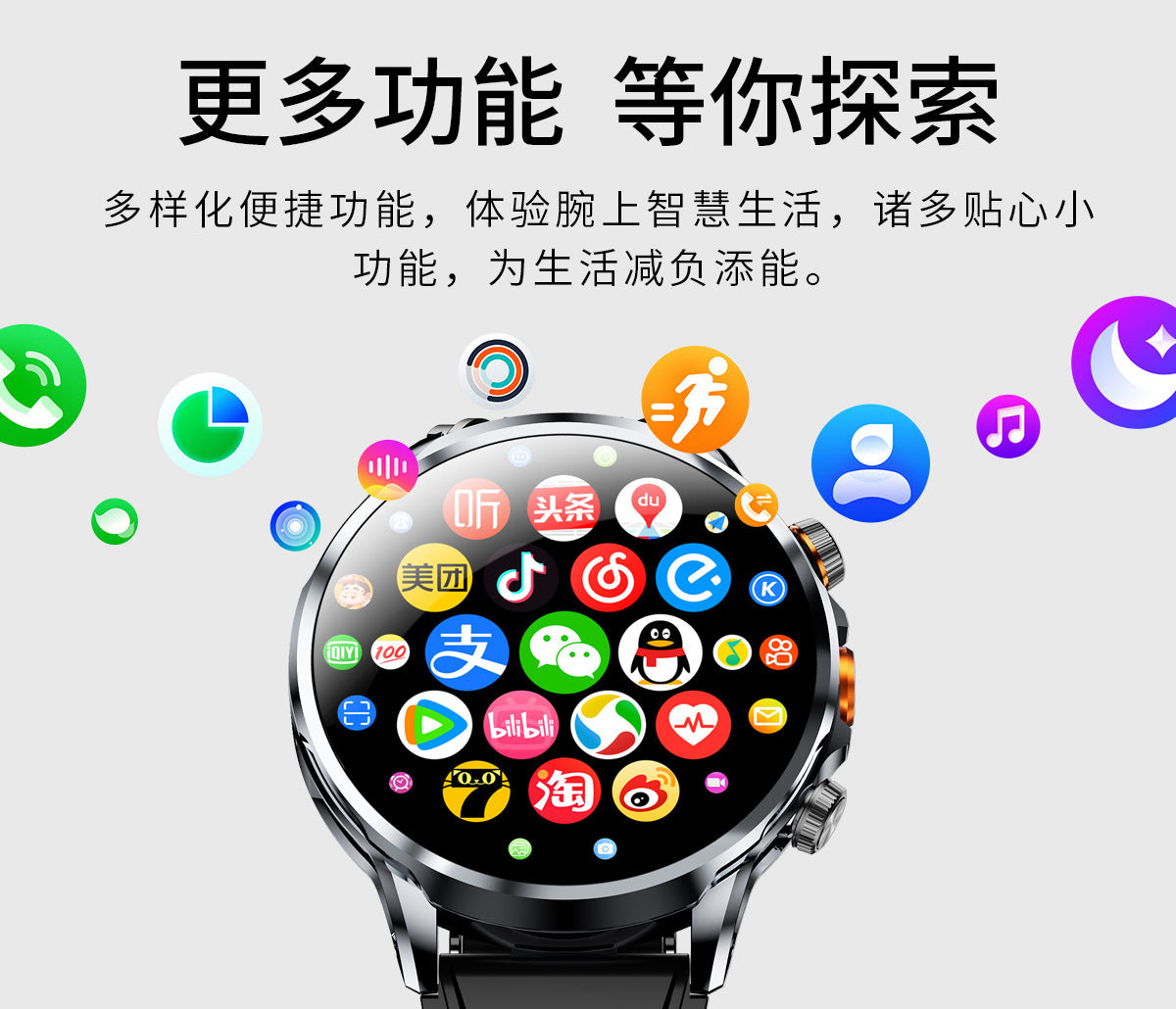 H18Curved Screen4g Plug-in Smart Watch Large Screen Large Memory Global Communication smartwatch Android Phone