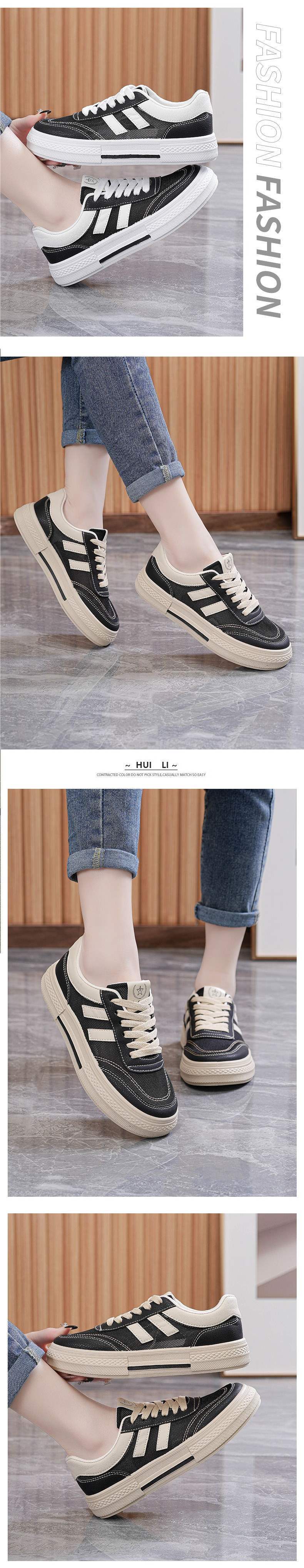 Women's Canvas Shoes2025Spring and summer new style mesh breathable versatile soft-soled student white sneakers sports board shoes