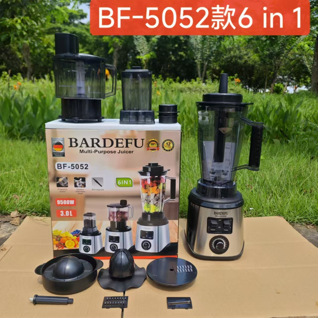 4L8in1blender Stainless Steel High-Power Pure Copper Blender Meat Grinder Ice Crusher Juicer Blender