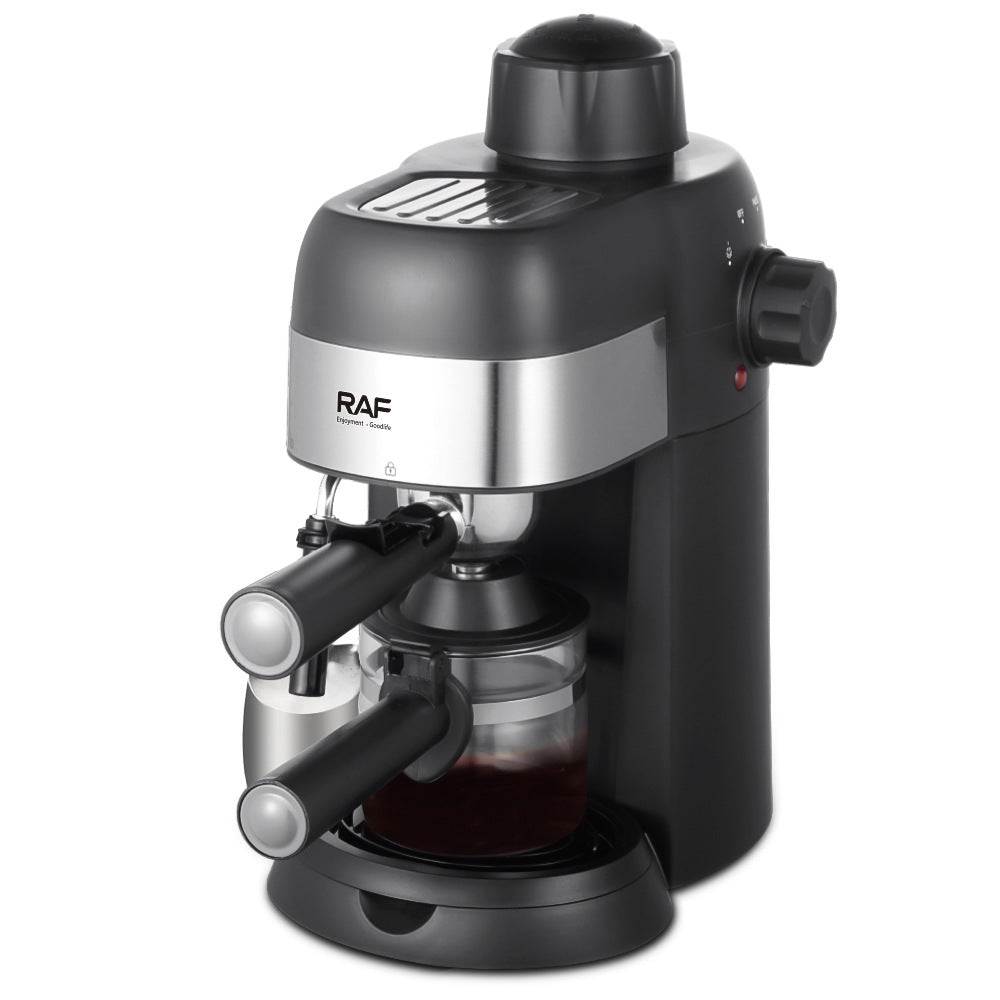 RAF European Standard Italian Coffee Machine for Home Use, Small Semi-Automatic High-Pressure Steam Milk Frother for Office