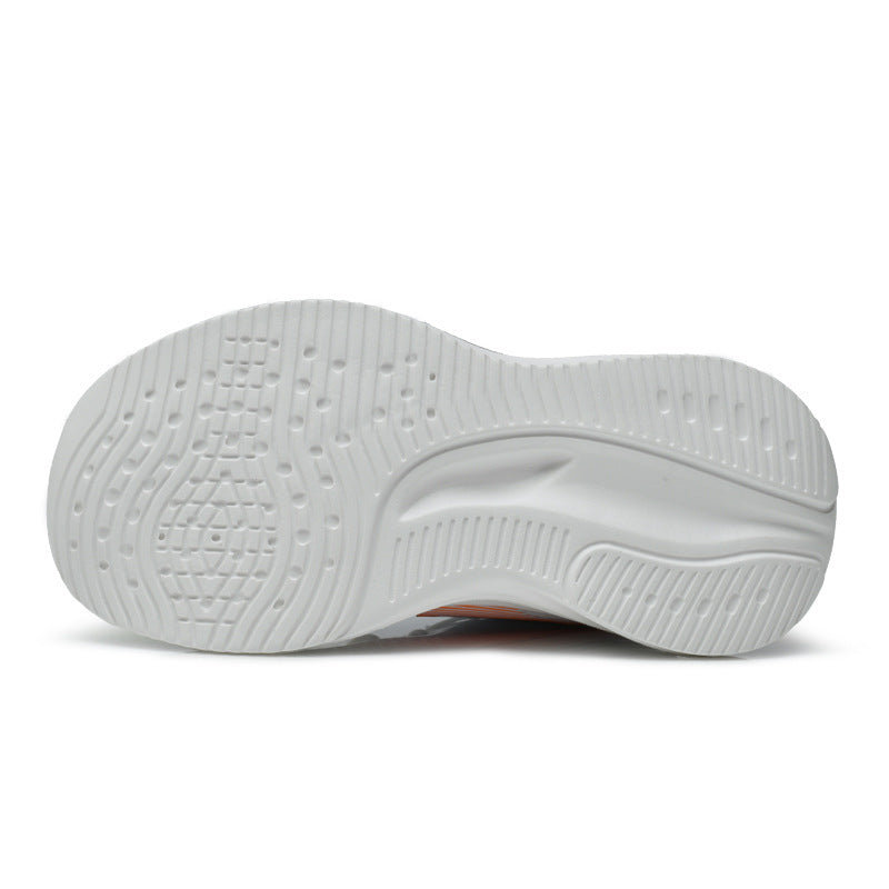 Children's shoes2025Rotating Button Leather Waterproof Boys' Running Shoes Girls' Lightweight Non-Slip Sports Shoes Trendy