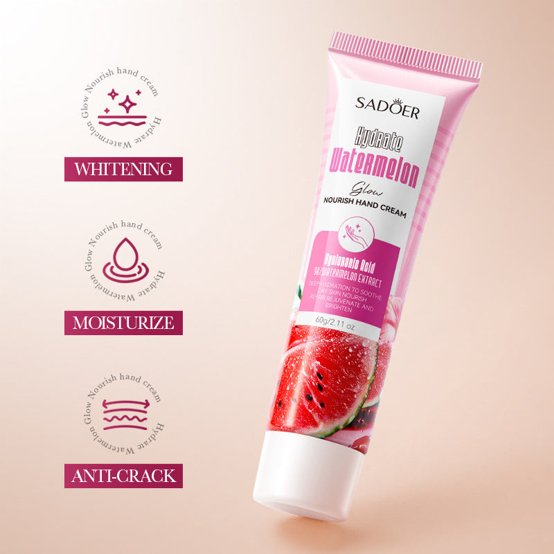 Niacinamide Watermelon Hand Cream SADOER Hydrating and Nourishing Autumn and Winter Hand Cream Cross-Border Foreign Trade Wholesale