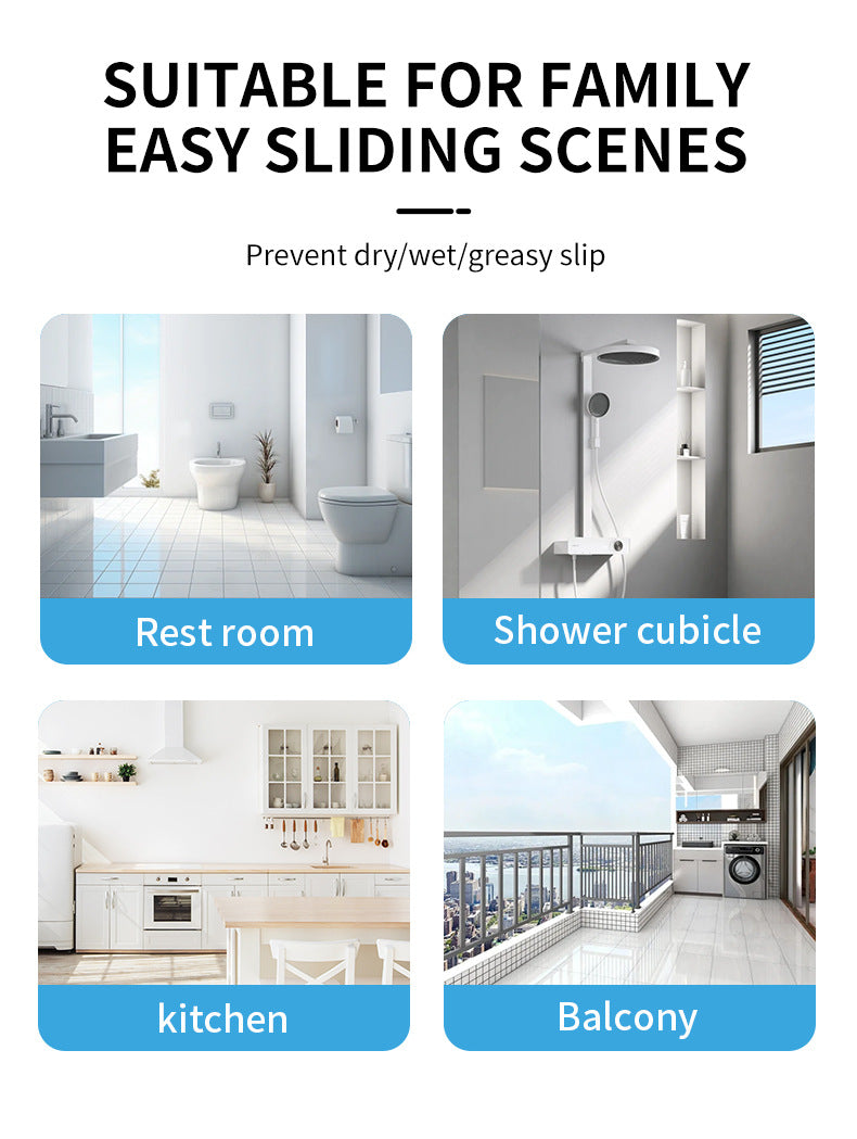 Home Floor Anti-Slip Bathroom Shower Room Glass Tile Floor Tile Marble Liquid Gel Paste Mildew Proof