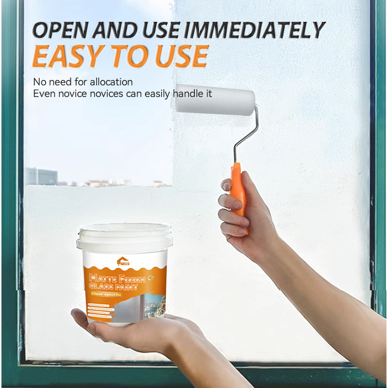 baolisi Glass Privacy Frosted Paint Translucent Non-See-Through Bathroom Office Privacy Blocking Matte Texture