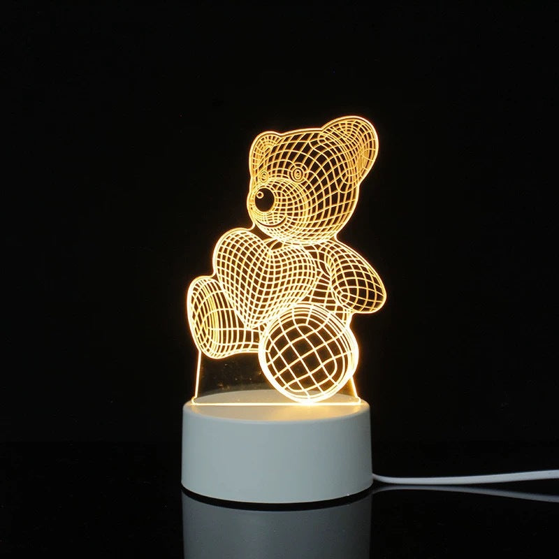3D Night Light Acrylic Colorful Touch Remote Control Atmosphere Light Wholesale Dropshipping Creative Small Gift Factory