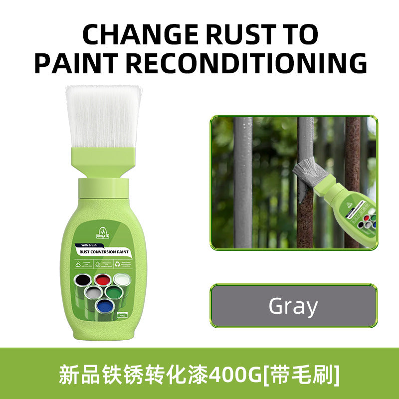 Qixia Water-Based Anti-Rust Paint, Rust-Free Roof Iron Rust Conversion Paint, Color Steel Tile Renovation Paint, Water-Based Anti-Rust Paint