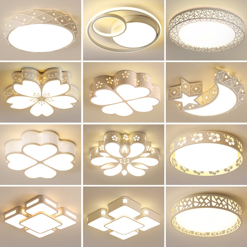 Bedroom Lamp Round Light Fixture LED Living Room Home Ceiling Light Fixture Simple Modern Cozy Romantic Creative Room Lamp